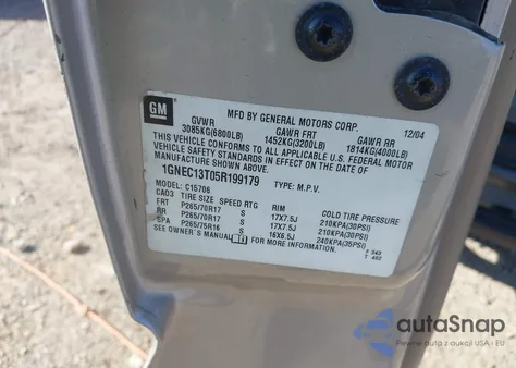 2005 Chevrolet Tahoe Z71 from USA, damaged, VIN 1GNEC13T05R199179